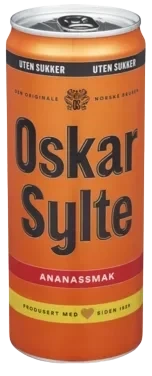 Oskar Sylte Ananassmak uten Sukker 0,33l bx