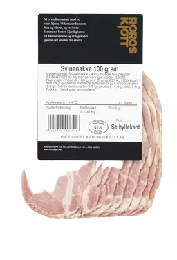 Svinenakke 100g Røroskjøtt