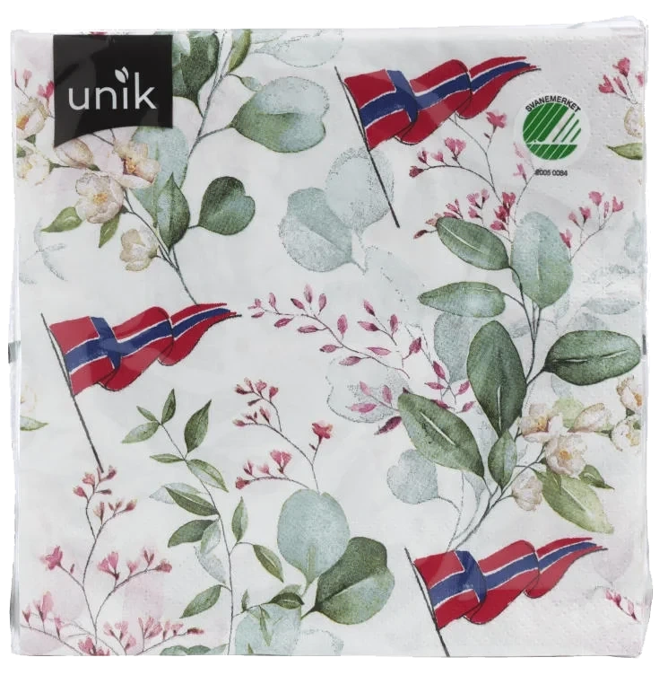 Serviett 17.Mai Design 1 20stk Unik