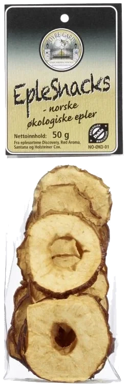 Eplesnacks Økologisk 50g Dyre Gård
