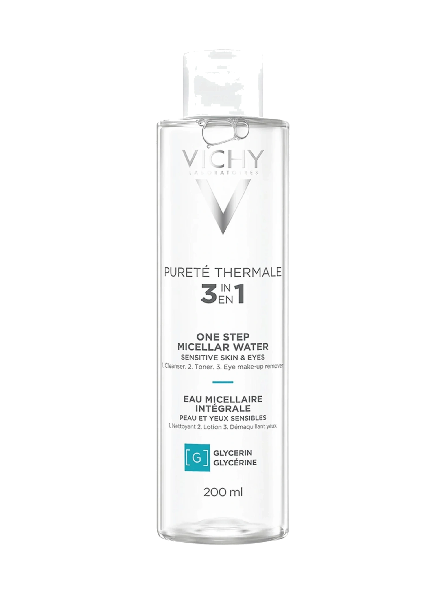 Vichy Pureté Thermale 3-i-1 Micellar Water, 200 ml