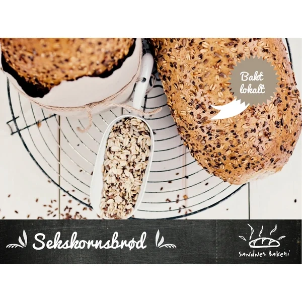 Sekskornsbrød Oppdelt Sandnes Bakeri