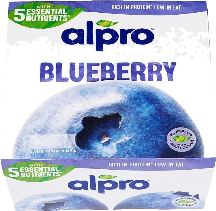 Soyayoghurt blåbær   4x125g