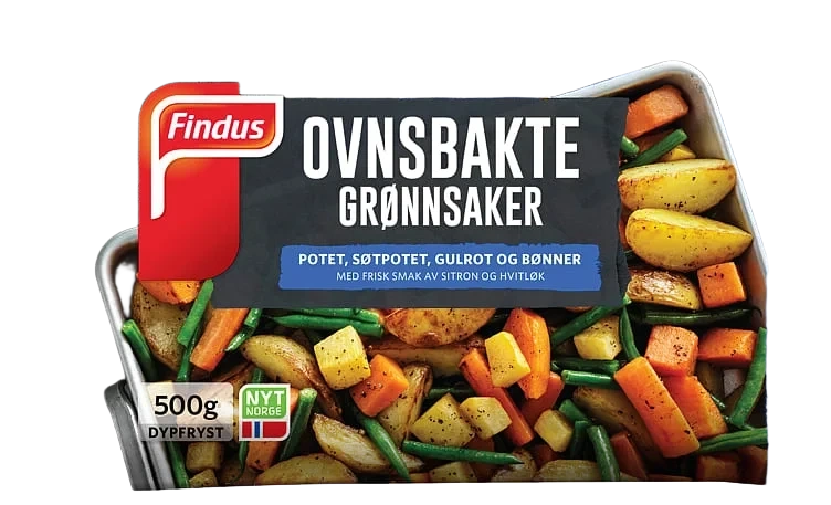 Ovnsbakte Grønnsaker Sitron og Hvitløk - Potet, Søtpotet, Gulrot og Bønner