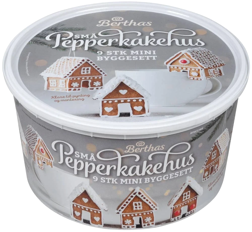 Berthas Små pepperkakehus - byggesett