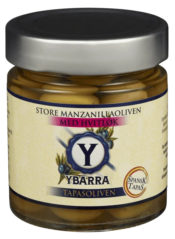 Ybarra Tapasoliven Manzanilla med Hvitløk