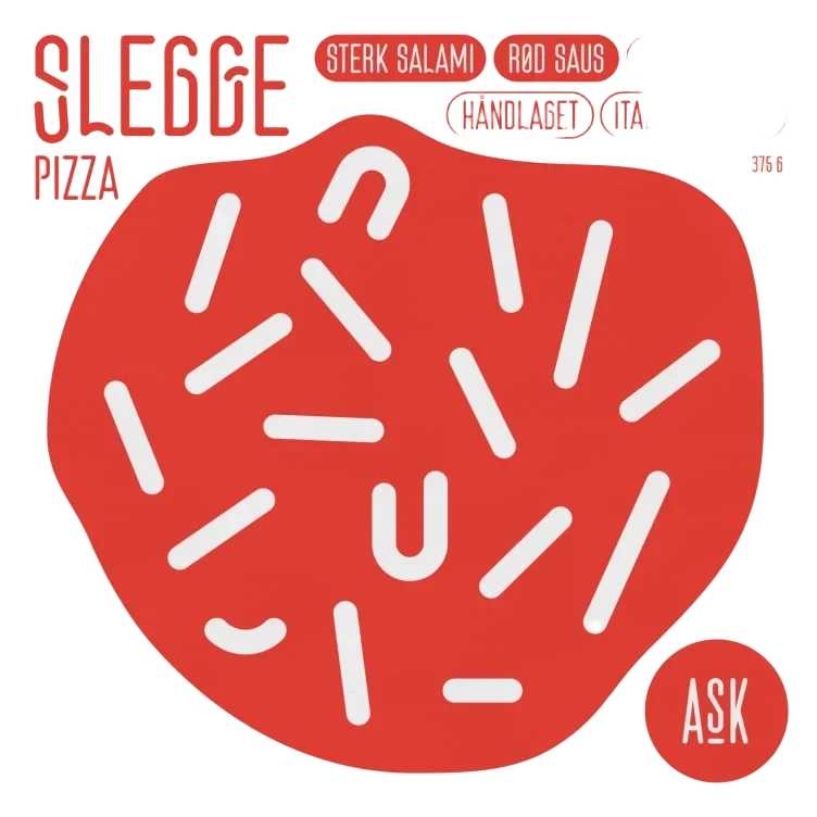 Slegge Pizza m/Chili Salami 375g Ask