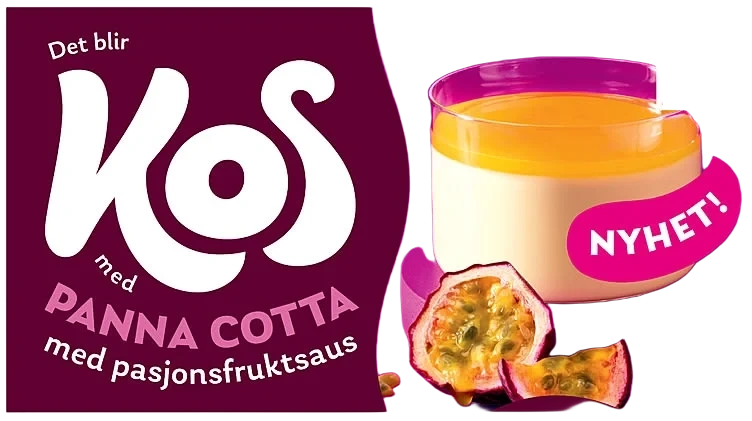 Panna Cotta m/Pasjonsfruktsaus 2x150g Kos
