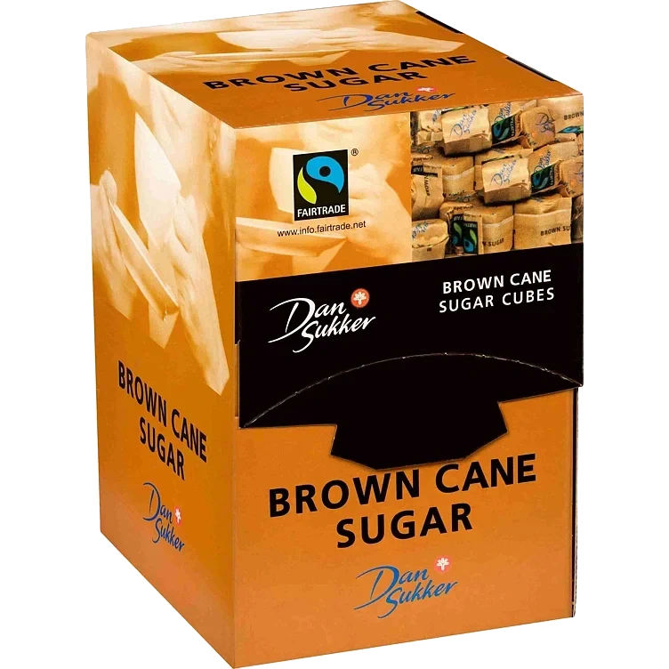 Sukkerbit brun fairtrade displ 2pk   1,05kg