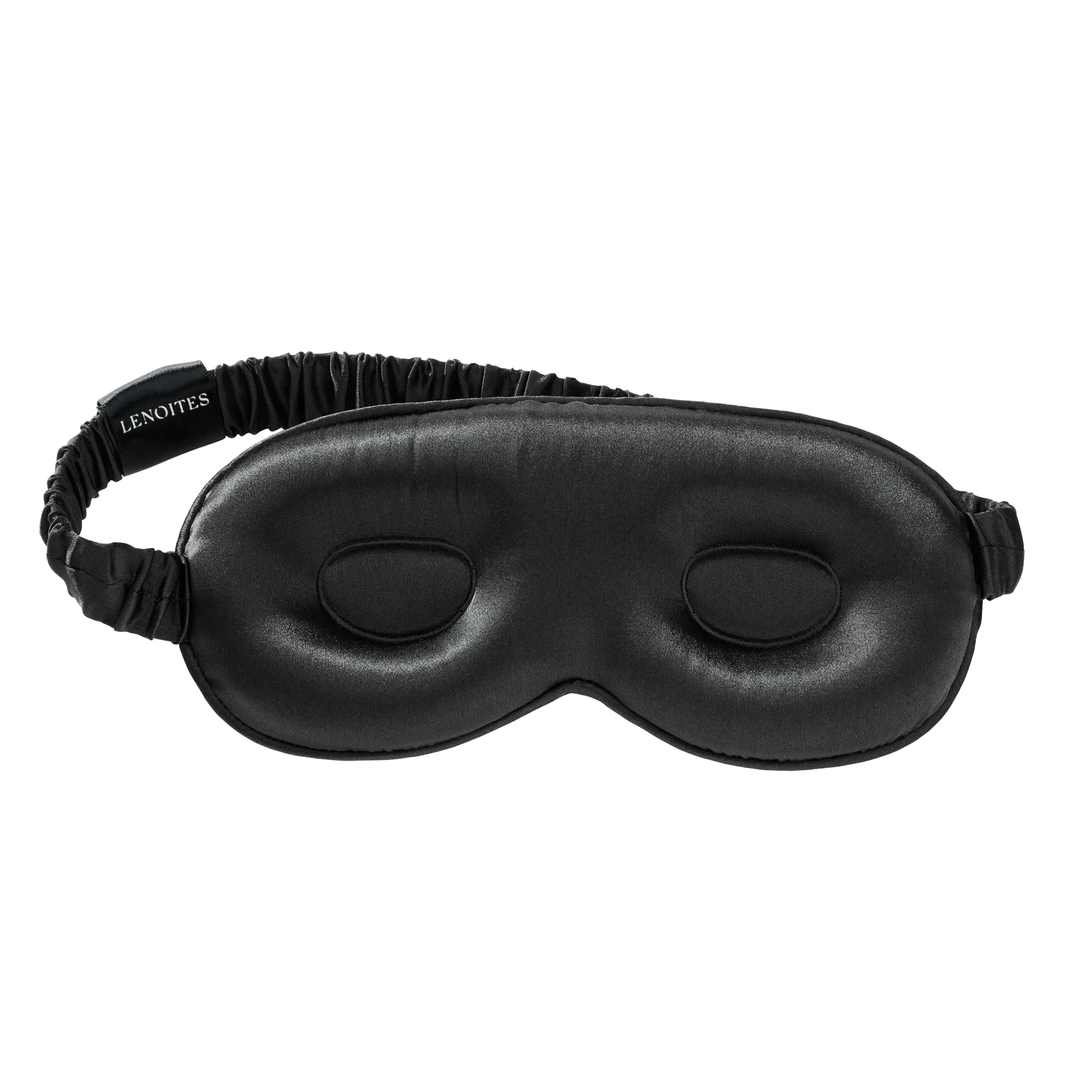 Lenoites Mulberry Silk Contour Sleep Mask Black