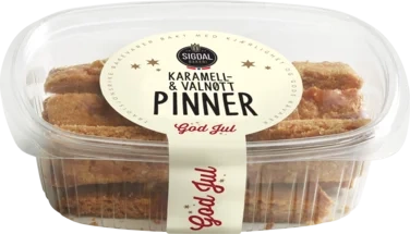 Karamell- og Valnøttpinner, 150g