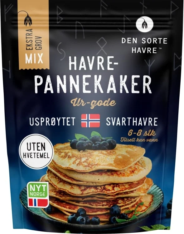 Havrepannekaker Grove 200g Den Sorte Havre