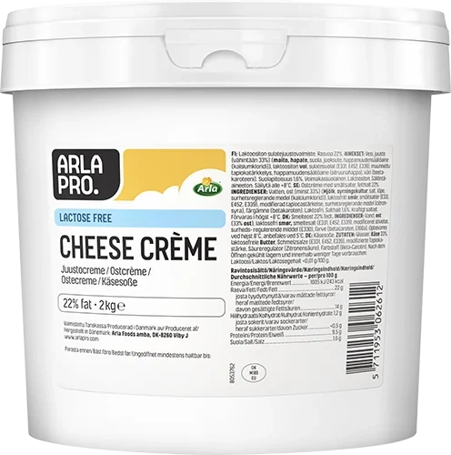 Laktosfri mild ostcrème 22% hink