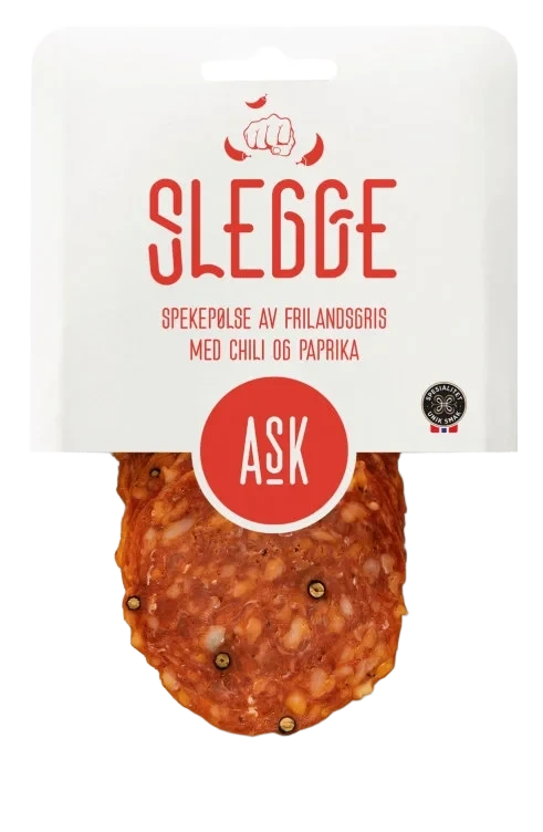 Slegge Skivet Chili Salami med Sort Pepper Fra Ask