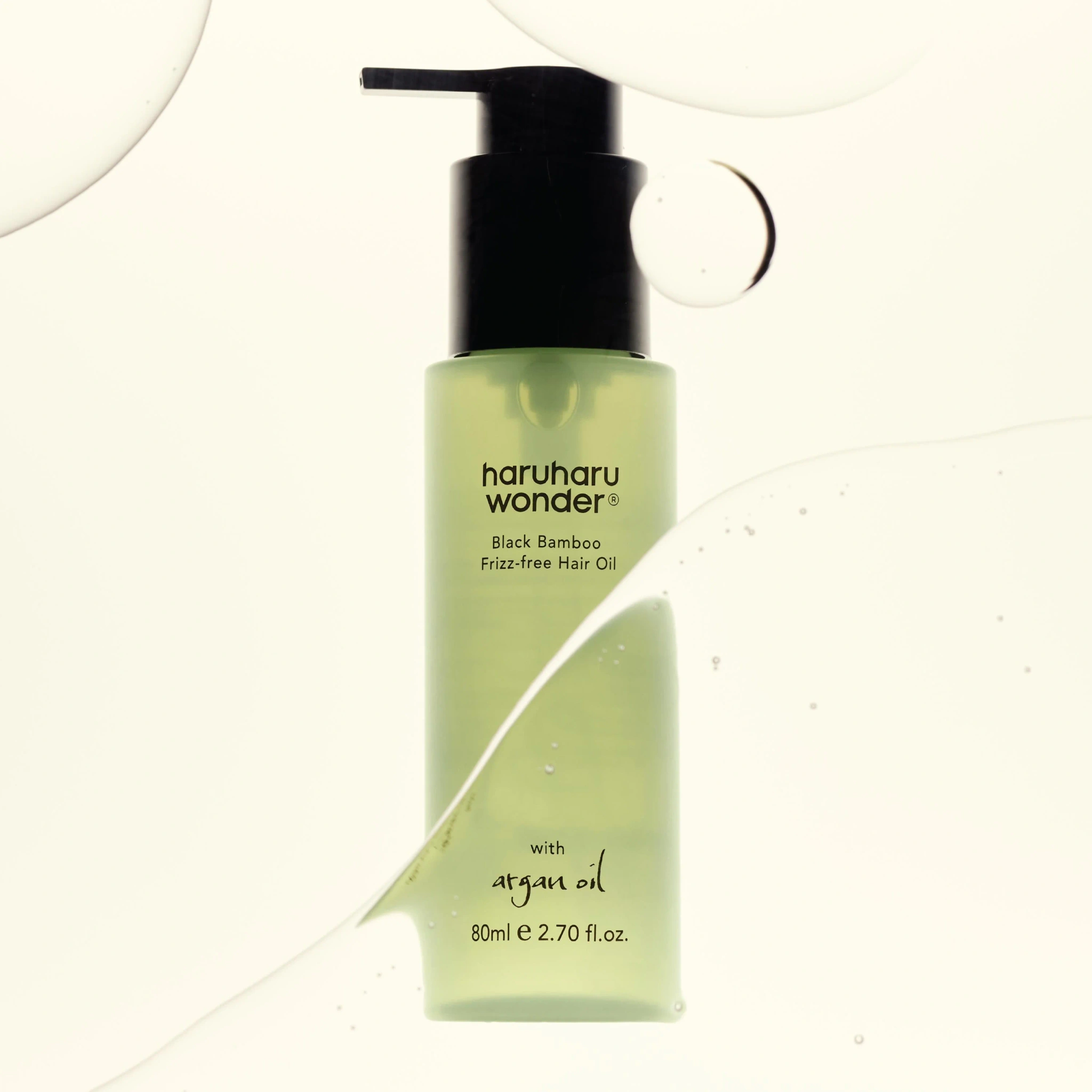 haruharu wonder Black Bamboo Frizz-free Hair Oil, 80 ml