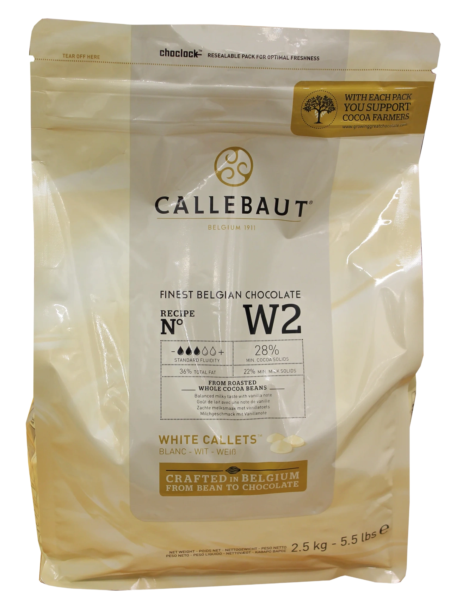 Callebaut Vit Choklad W2 Pellets 28%