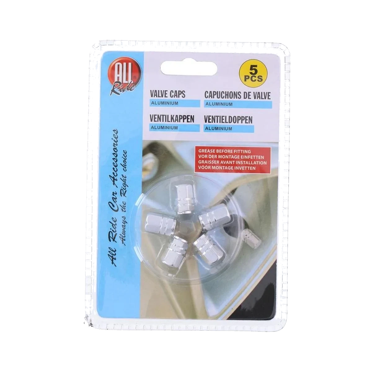 Ventilhetter Aluminium 5pk