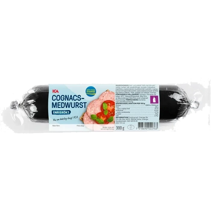 Cognacsmedwurst Enrisrökt 300g ICA
