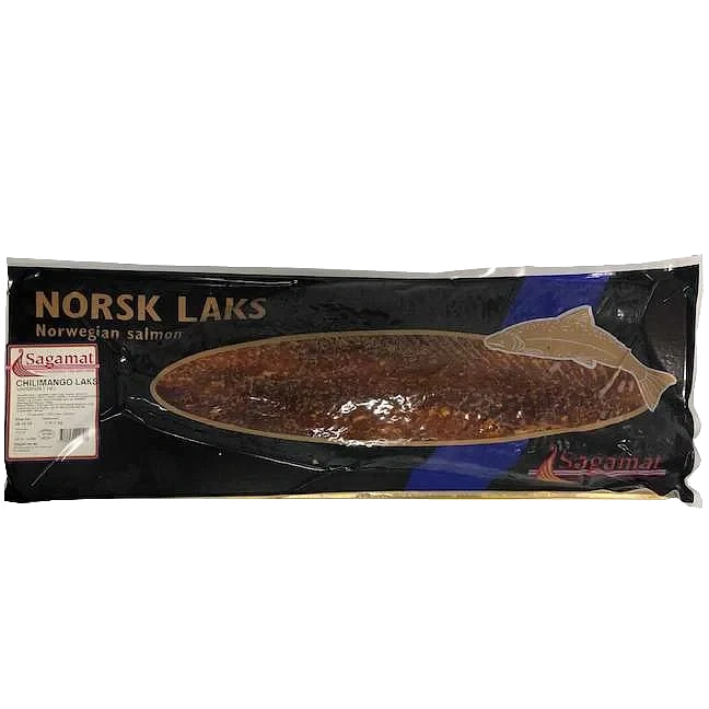 Laks chilimango varmrøkt hel  kg