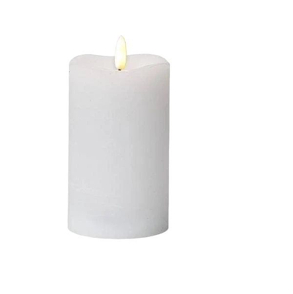 Blockljus LED Flamme Vit