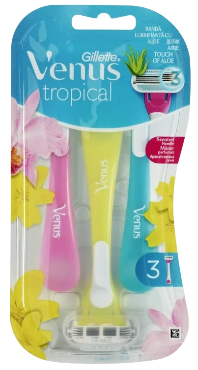 Venus Høvel Tropical Engangs 3stk Gillette