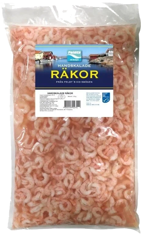 Handskalade räkor i lake MSC
