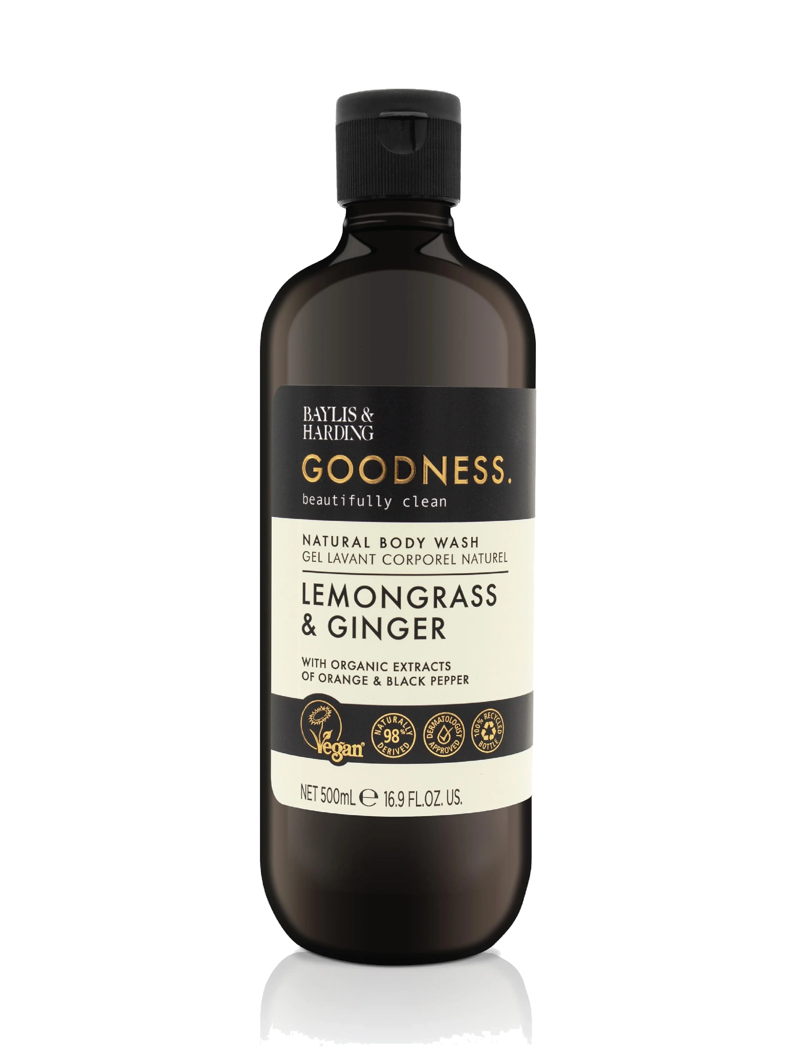 Baylis & Harding Goodness Lemongrass & Ginger Body Wash, 500 ml
