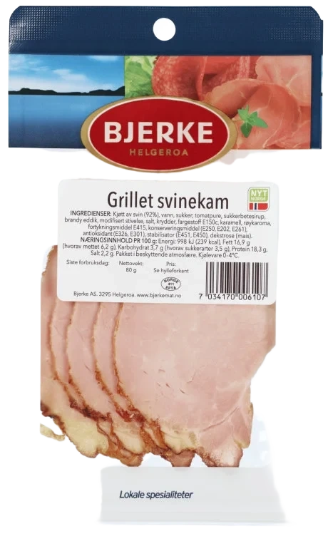 Grillet Svinekam 80g