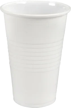 Plastbeger 21cl Hvit 100stk Abena