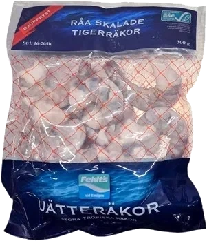 Tigerräkor råa skalade ASC