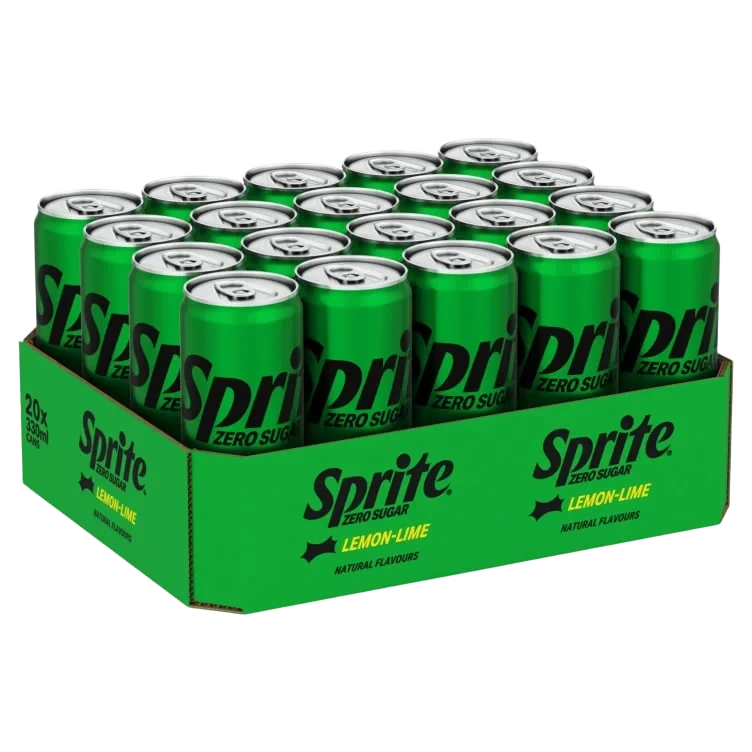 Sprite u/Sukker 0,33l boks Brett A 20stk