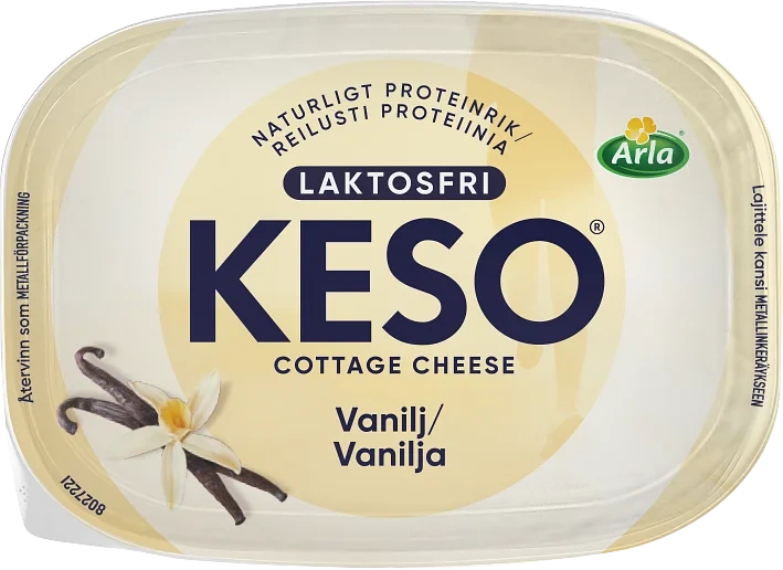 Laktosfri cottage cheese vanilj 2.9%