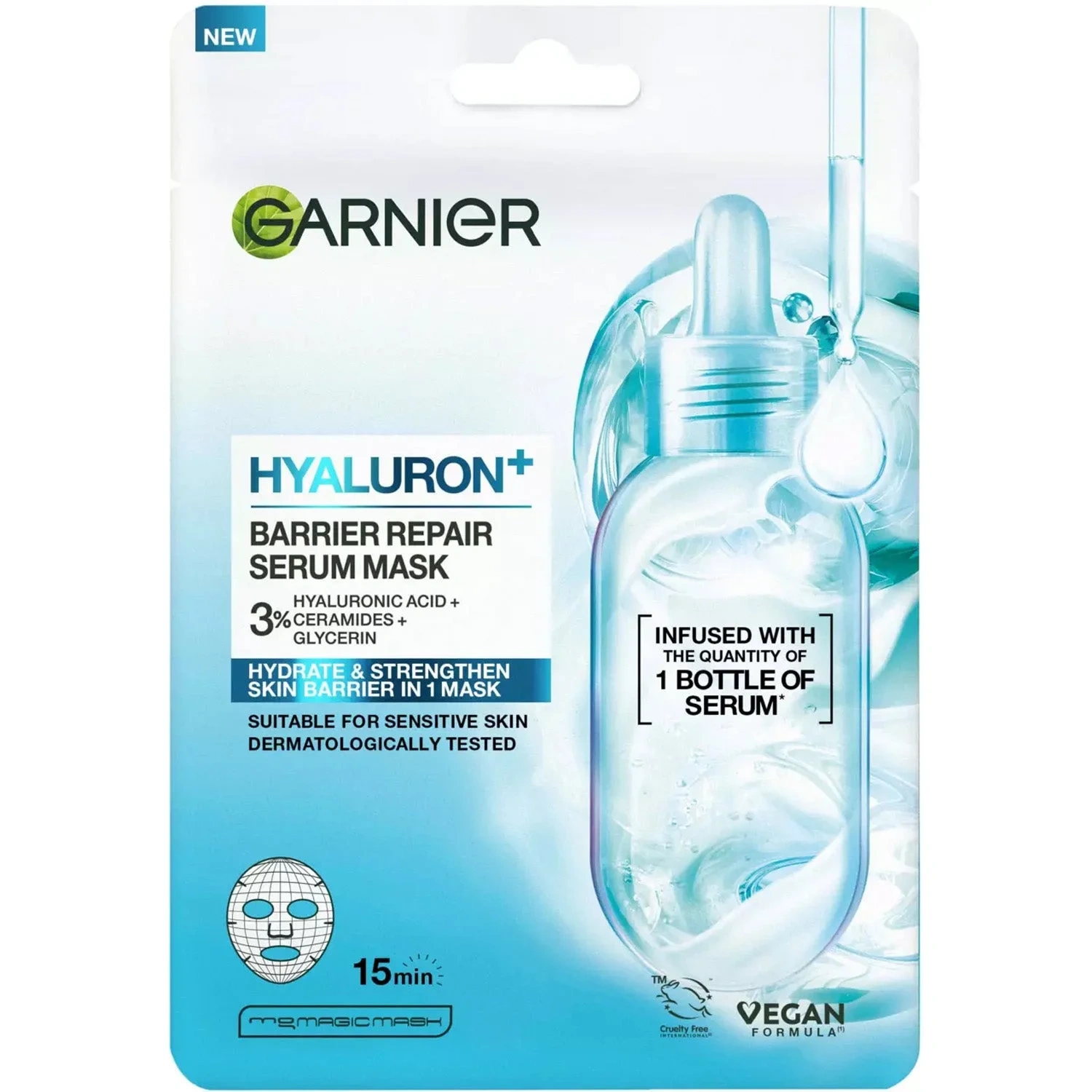 Garnier Skinactive Hyaluron + Barrier Repair Serum Sheet Mask 28g