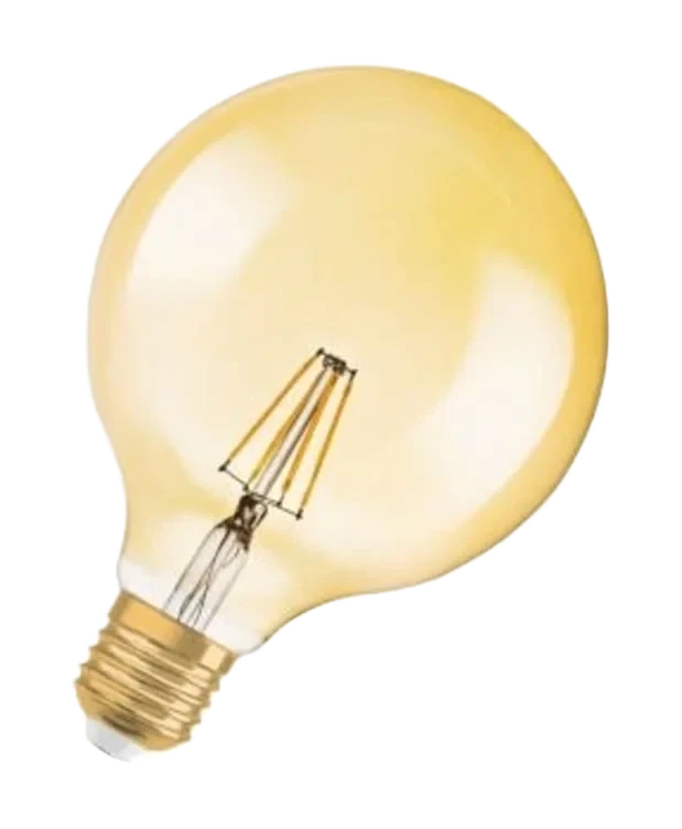 Lyspære Led Globe 22 Gull Non-Dim E27 1stk Osram