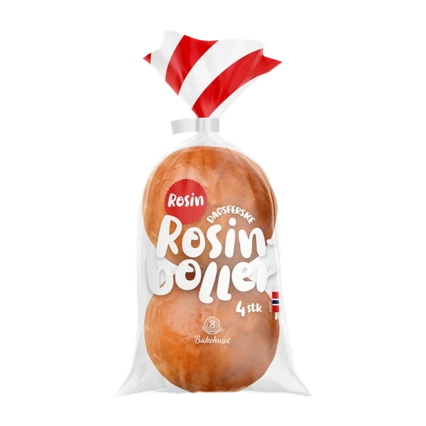 Rosinboller 4pk 280g Bakehuset
