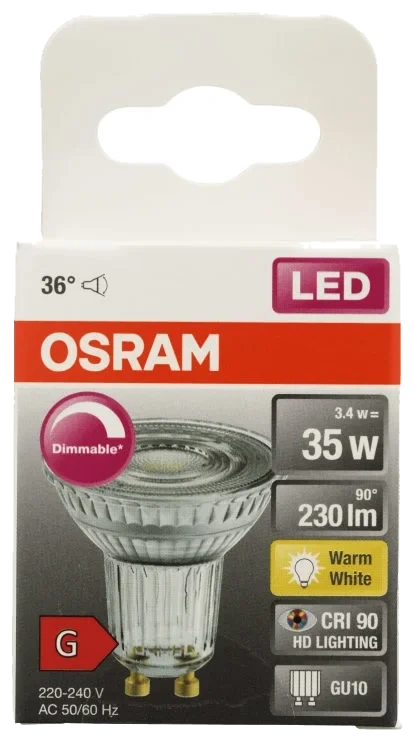 Lyspære Led Spot Par16 35 Dim Gu10 Osram