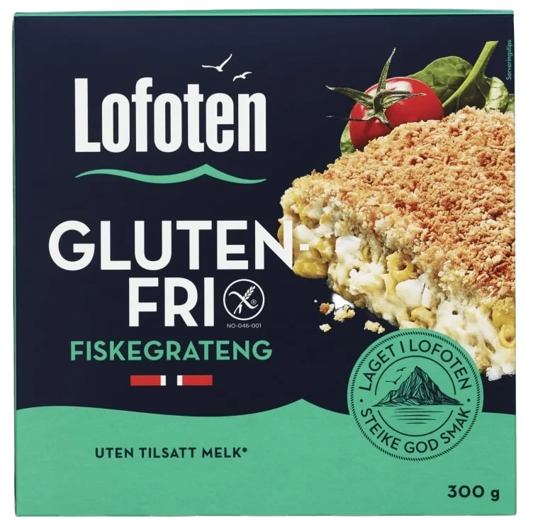 Fiskegrateng glutenfri 300g Frys Lofoten