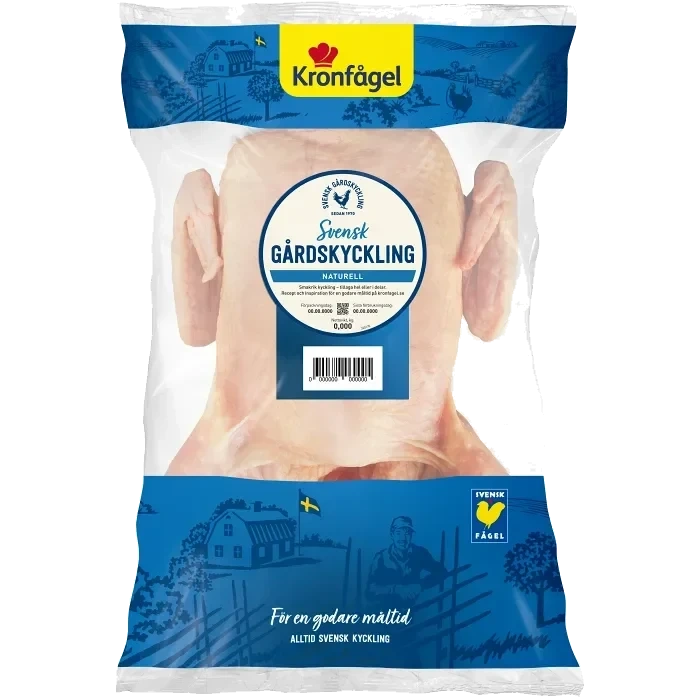 Gårdskyckling ca 1,2kg Kronfågel
