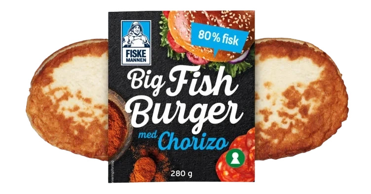 Fiskeburger 80% M Chorizo 280g Fiskemannen
