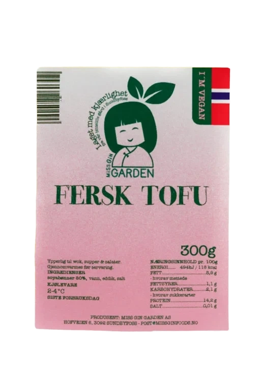 Norsk Tofu Fersk 300g Miss Gin Garden Kjøl