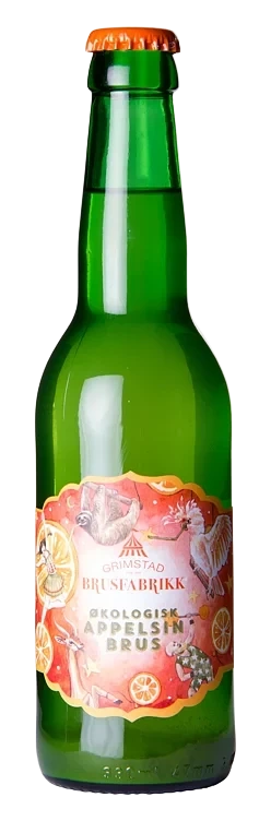 Grimstad brusfabrik økologisk appelsinbrus  24x33cl