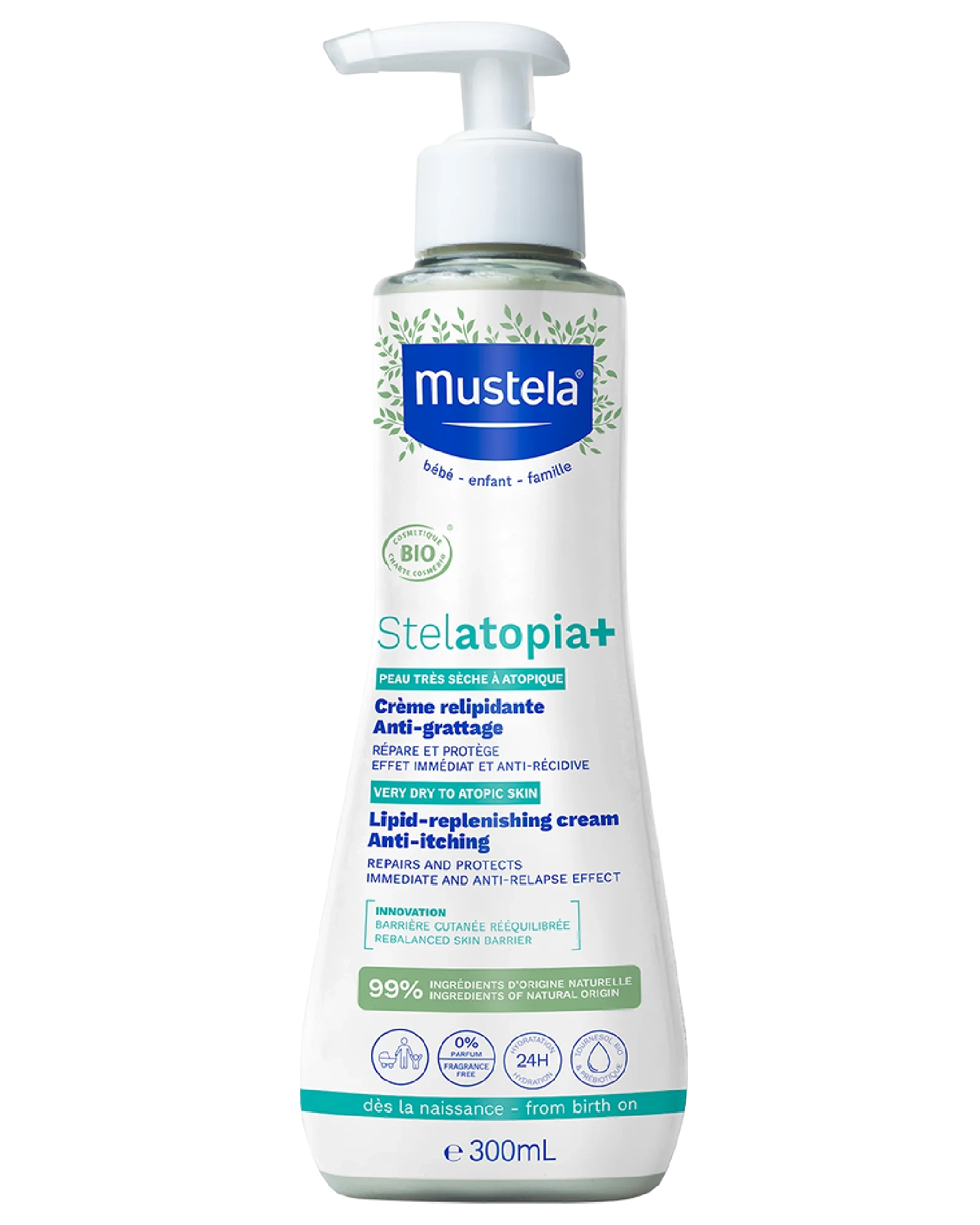 Mustela Stelatopia Lipid Replenishing Cream, 300 ml