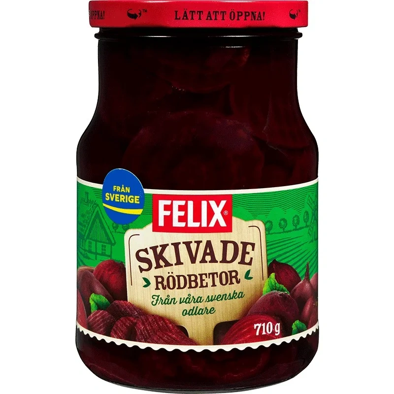 Rödbetor skivade