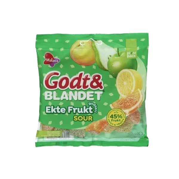 Godt & Blandet Ekte Frukt - Sour