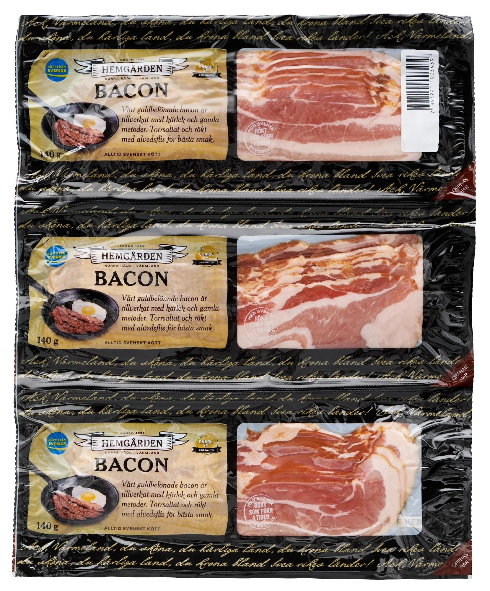 ALVEDSRÖKT BACON 3 pack