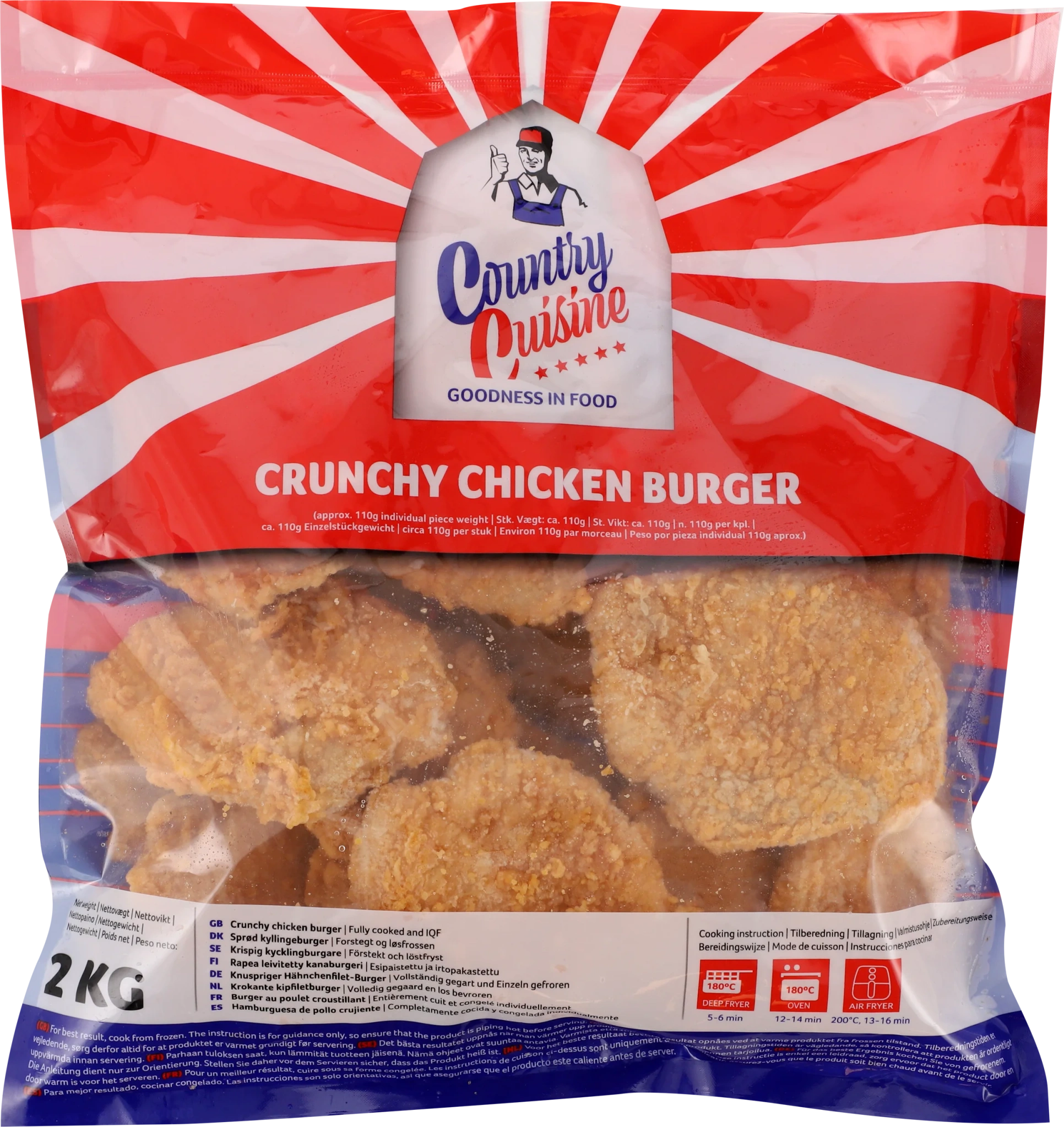 Crunchy chicken burger