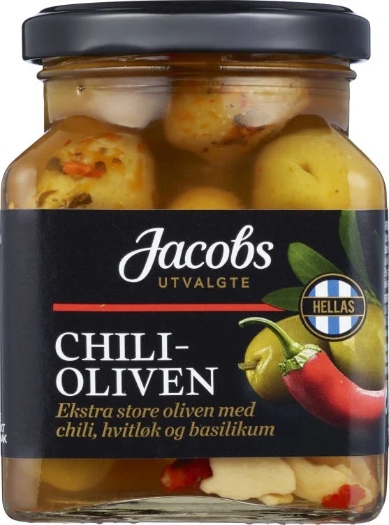 Oliven Mammut m/chili 300g Jacobs Utvalgte