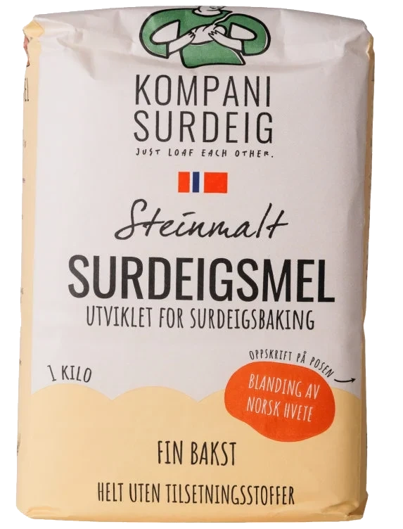 Surdeigsmel Steinmalt 1kg Kompani Surdeig