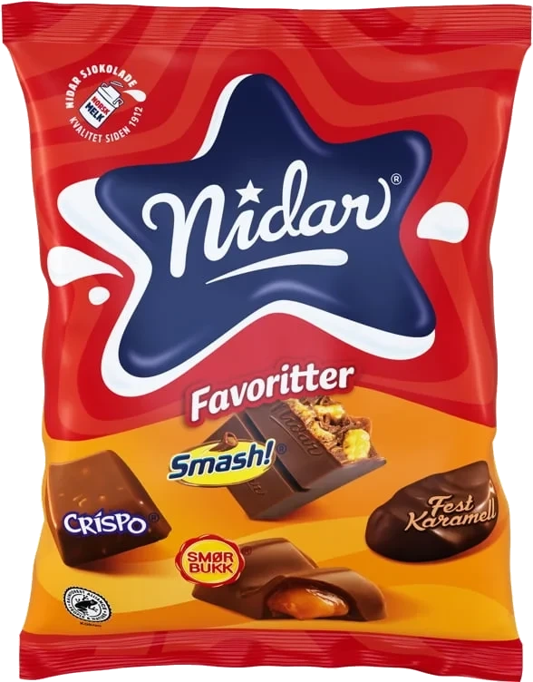 Nidar favoritter smash!  200g
