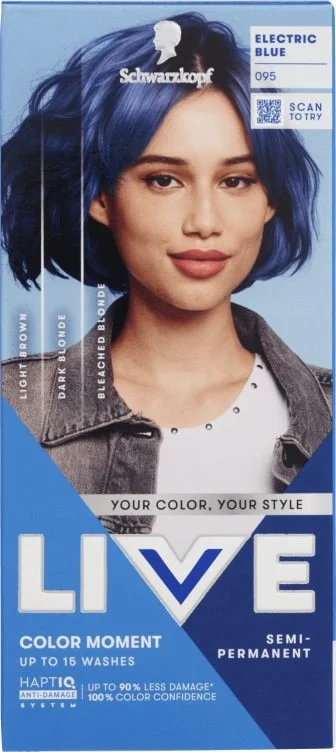 Hårfarge Live Ub 95 Electric Blue Ultra Brights